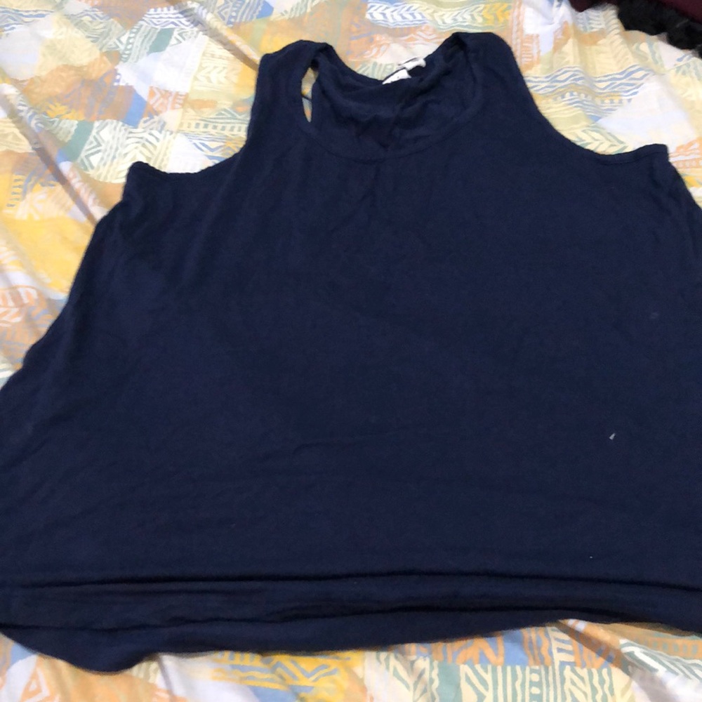 Breezy Navy Blue Tank Top